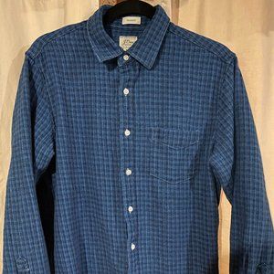 Classic Blue Plaid Men's Shirt